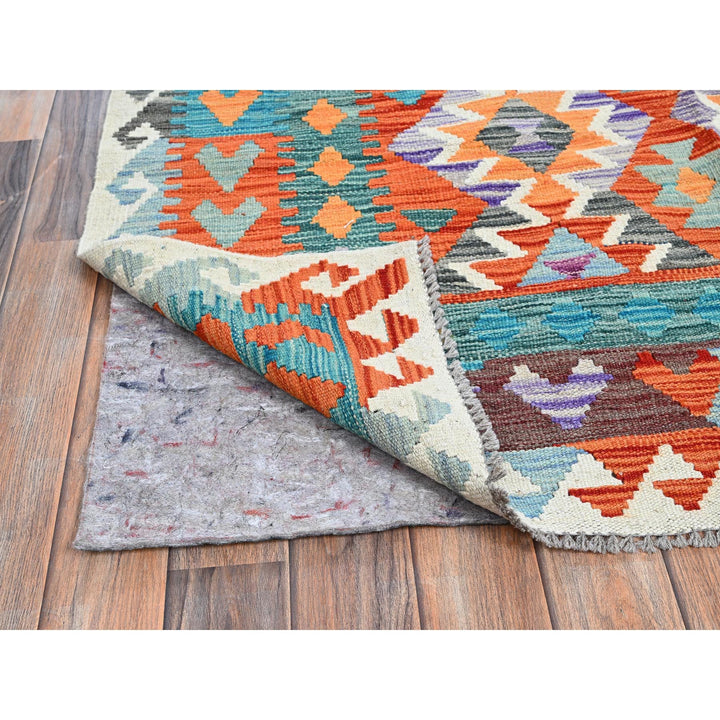 10'0" x 12'11" New Hand Woven Multicolored Wool Rectangle Oriental Rug - MOA1021243