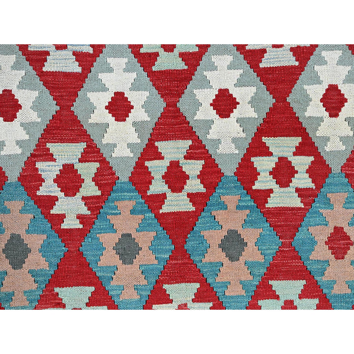 8'10" x 11'8" New Hand Woven Red Wool Rectangle Oriental Rug - MOA1021244
