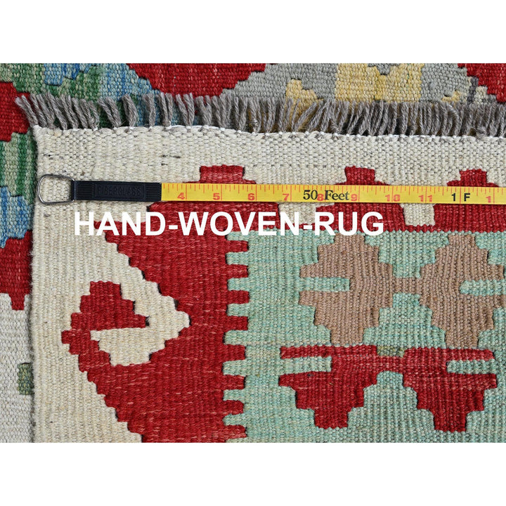 8'10" x 11'8" New Hand Woven Red Wool Rectangle Oriental Rug - MOA1021244