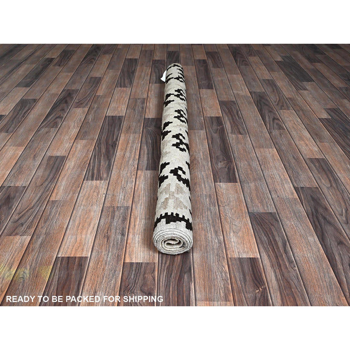 4'11" x 6'6" New Hand Woven Ivory Wool Rectangle Oriental Rug - MOA1021246