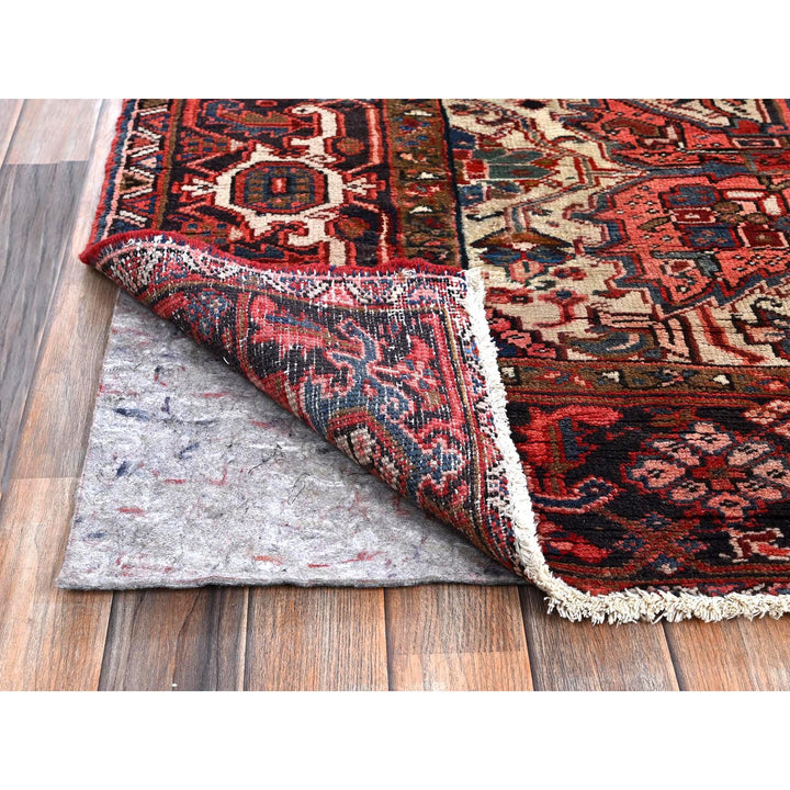 8'10" x 11'10" New Hand Knotted Red Wool Rectangle Oriental Rug - MOA1021248