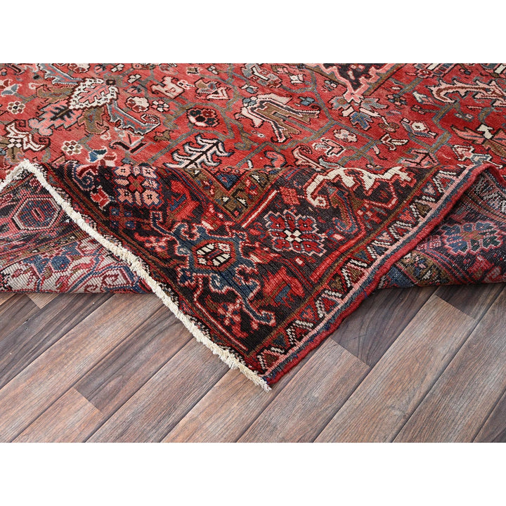 8'10" x 11'10" New Hand Knotted Red Wool Rectangle Oriental Rug - MOA1021248