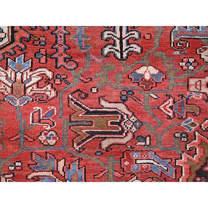 8'10" x 11'10" New Hand Knotted Red Wool Rectangle Oriental Rug - MOA1021248
