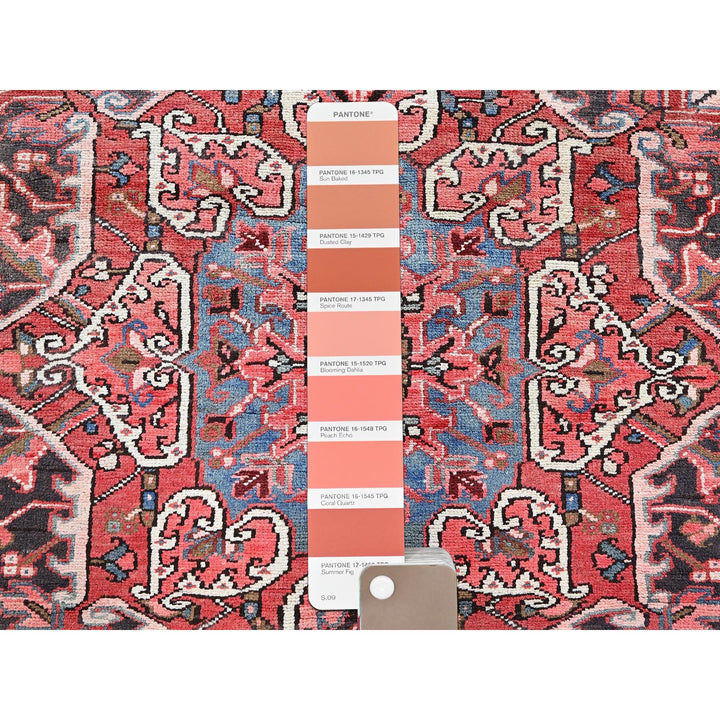 8'10" x 11'10" New Hand Knotted Red Wool Rectangle Oriental Rug - MOA1021248