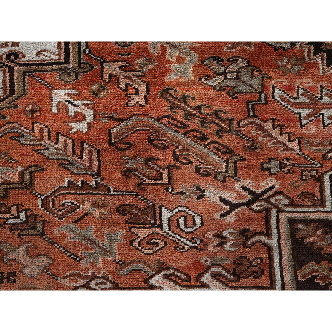 8'4" x 11'4" Vintage Hand Knotted Red Wool Rectangle Oriental Rug - MOA1021254