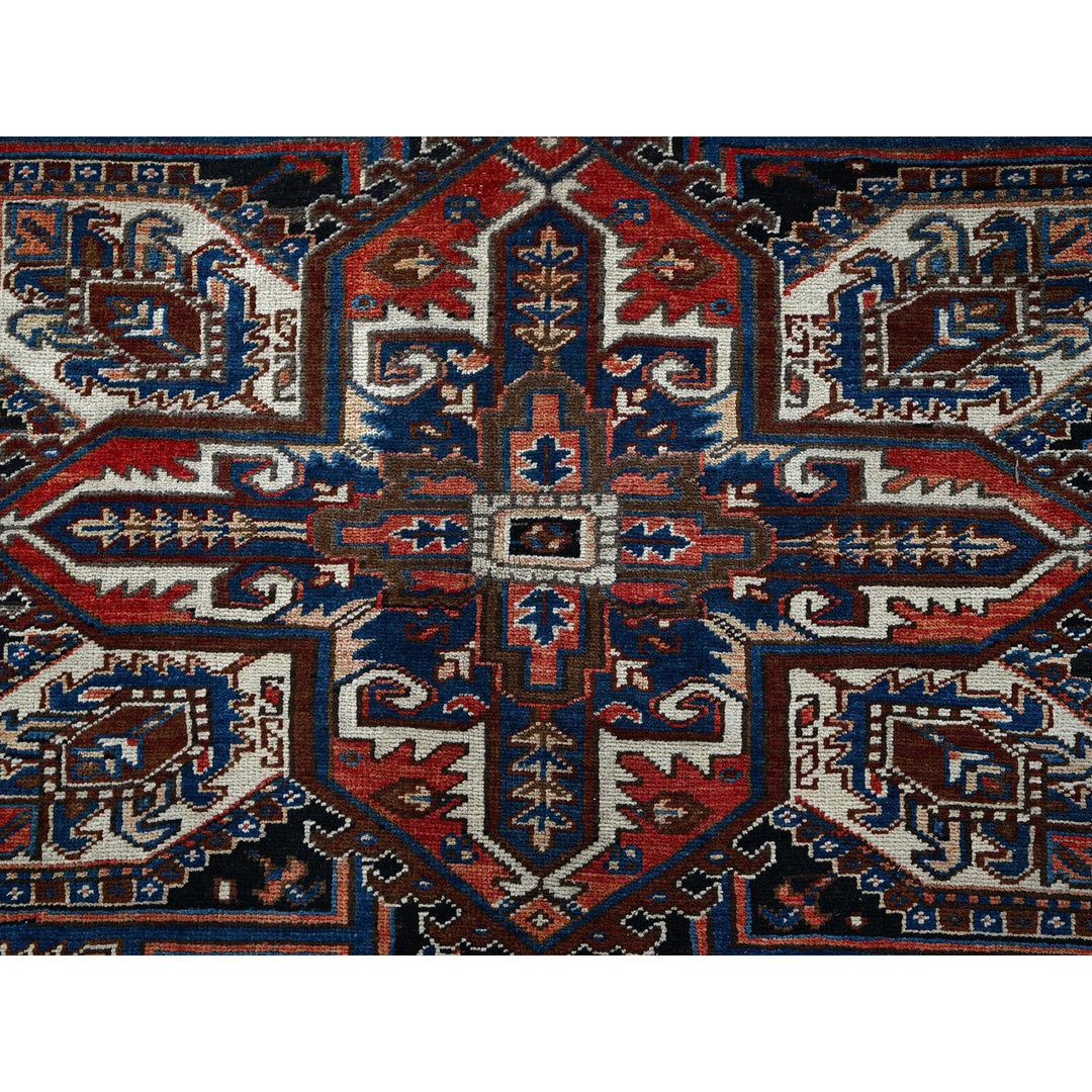 8'7" x 11'3" Vintage Hand Knotted Orange Wool Rectangle Oriental Rug - MOA1021271