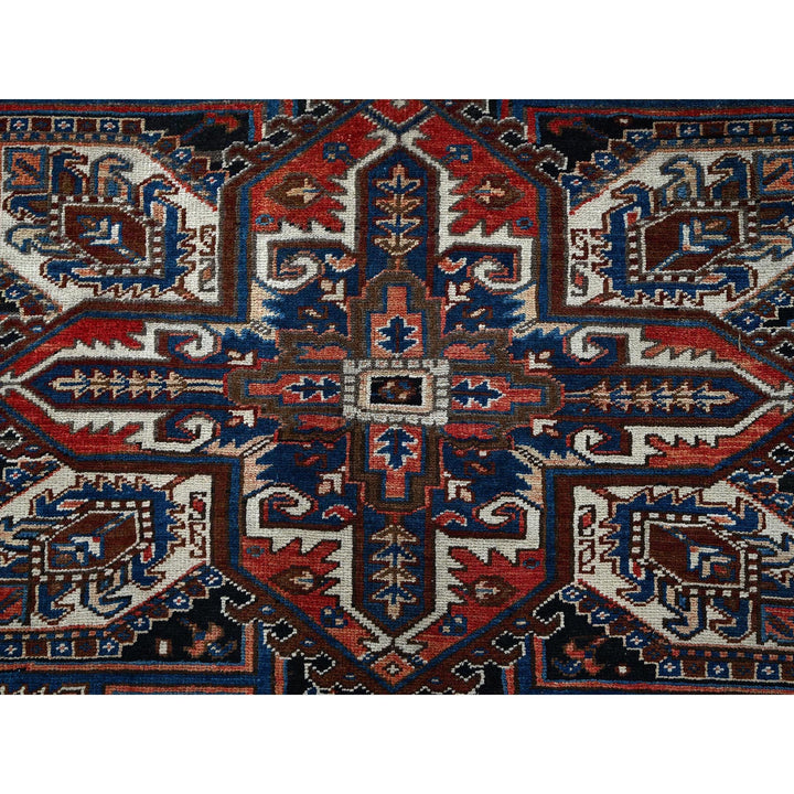 8'7" x 11'3" Vintage Hand Knotted Orange Wool Rectangle Oriental Rug - MOA1021271