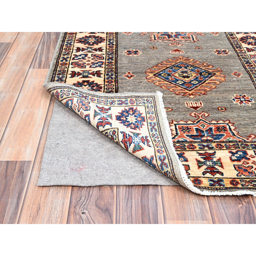2'8" x 15'5" New Hand Knotted Grey Wool Runner Oriental Rug - MOA102127