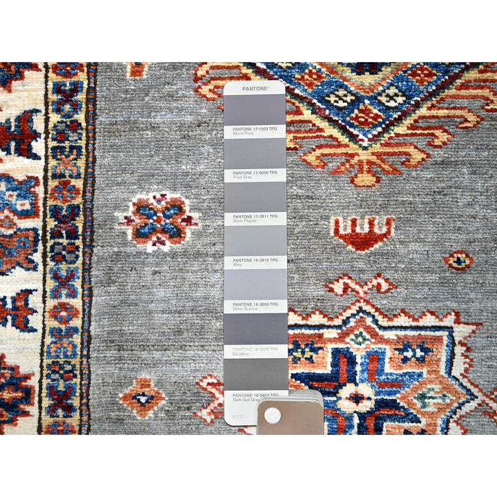 2'8" x 15'5" New Hand Knotted Grey Wool Runner Oriental Rug - MOA102127