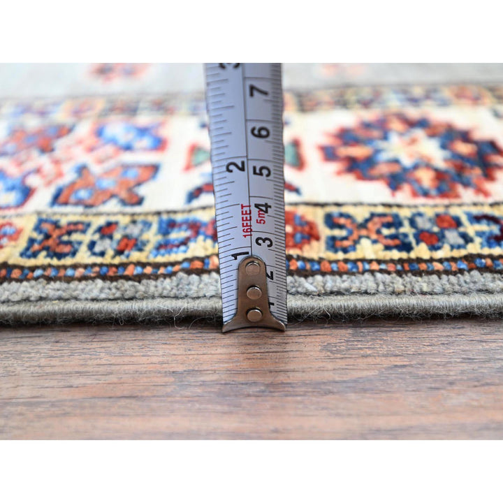 2'8" x 15'5" New Hand Knotted Grey Wool Runner Oriental Rug - MOA102127