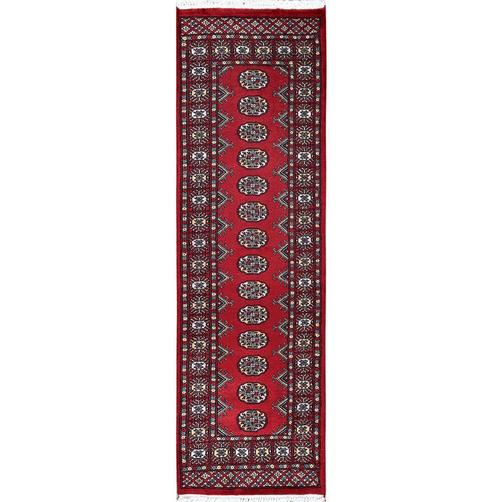 2'1" x 6'1" New Hand Knotted Red Wool Runner Oriental Rug - MOA1021291