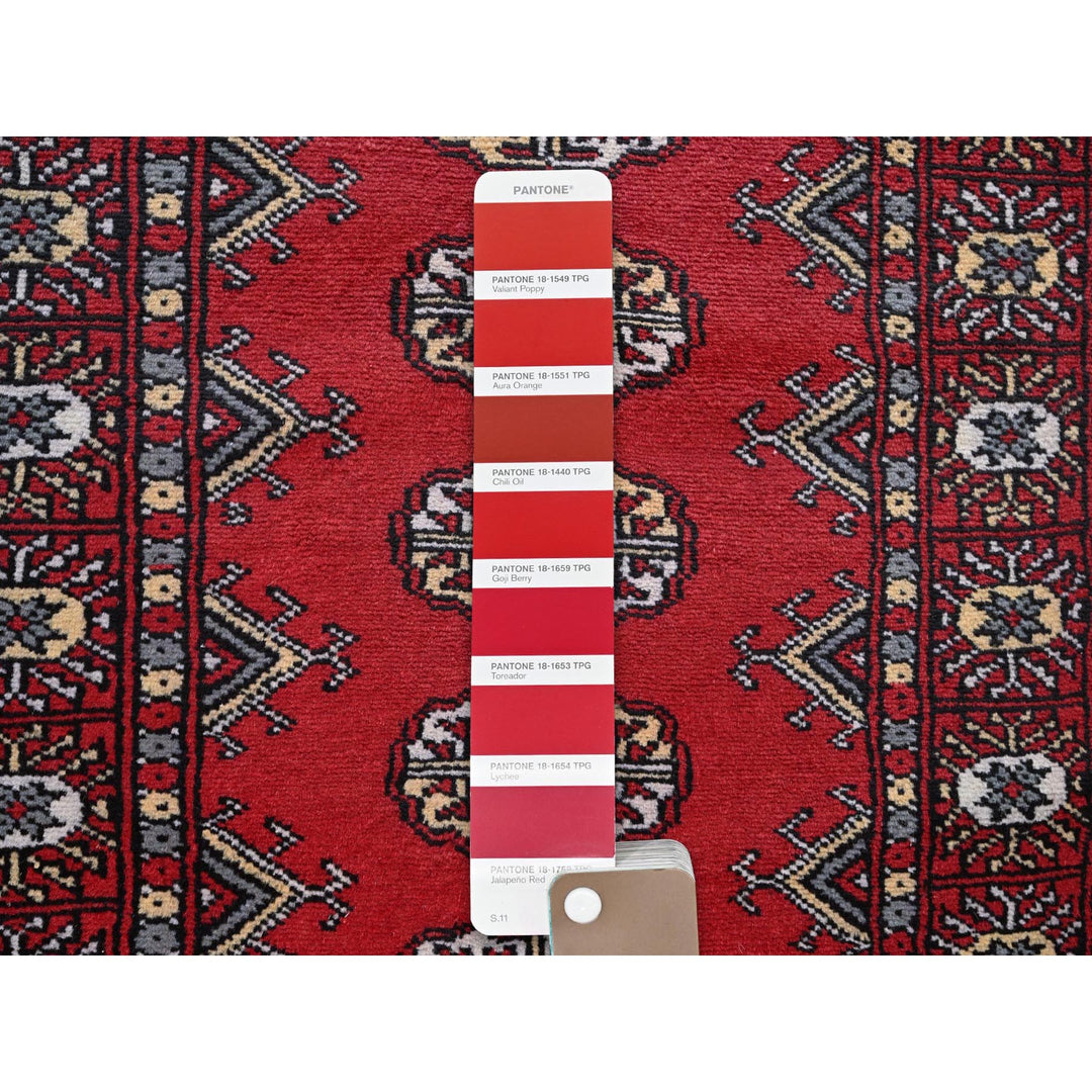 2'1" x 6'1" New Hand Knotted Red Wool Runner Oriental Rug - MOA1021291