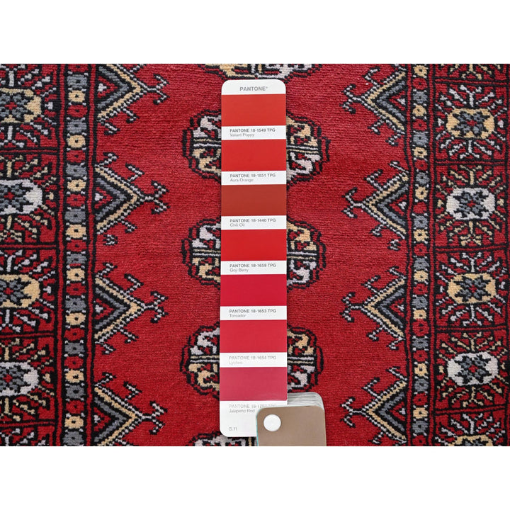 2'1" x 6'1" New Hand Knotted Red Wool Runner Oriental Rug - MOA1021291