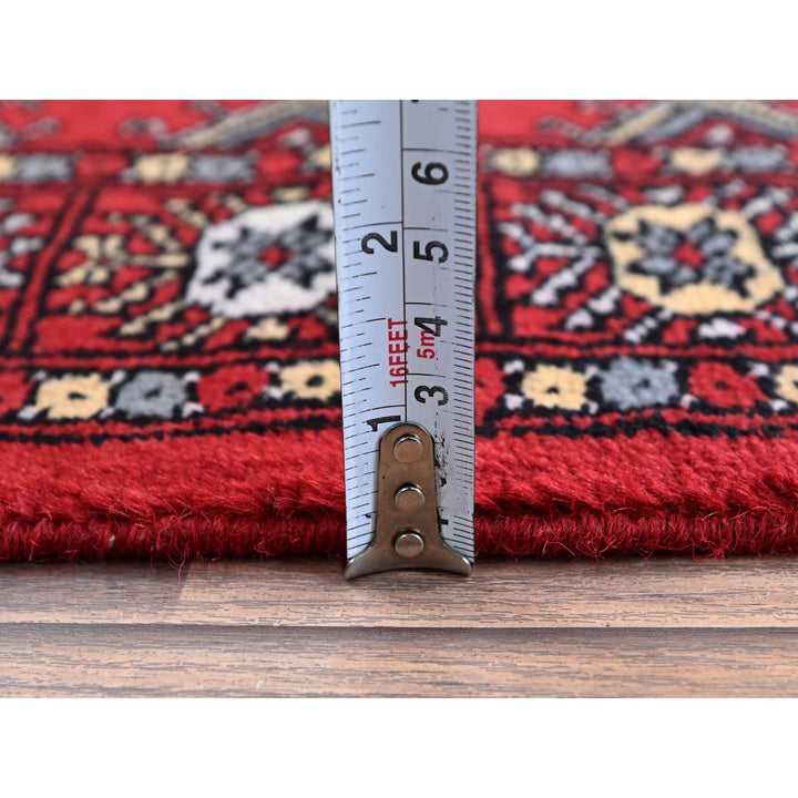 2'1" x 6'1" New Hand Knotted Red Wool Runner Oriental Rug - MOA1021291