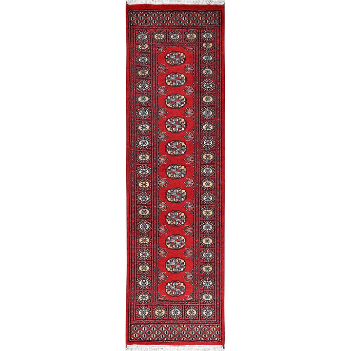 2'2" x 6'6" New Hand Knotted Red Wool Runner Oriental Rug - MOA1021292