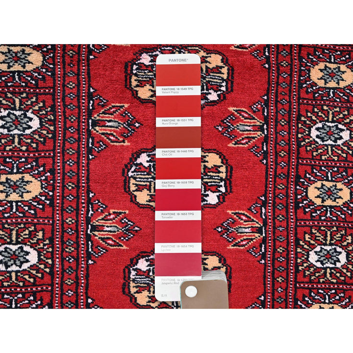 2'2" x 6'6" New Hand Knotted Red Wool Runner Oriental Rug - MOA1021292