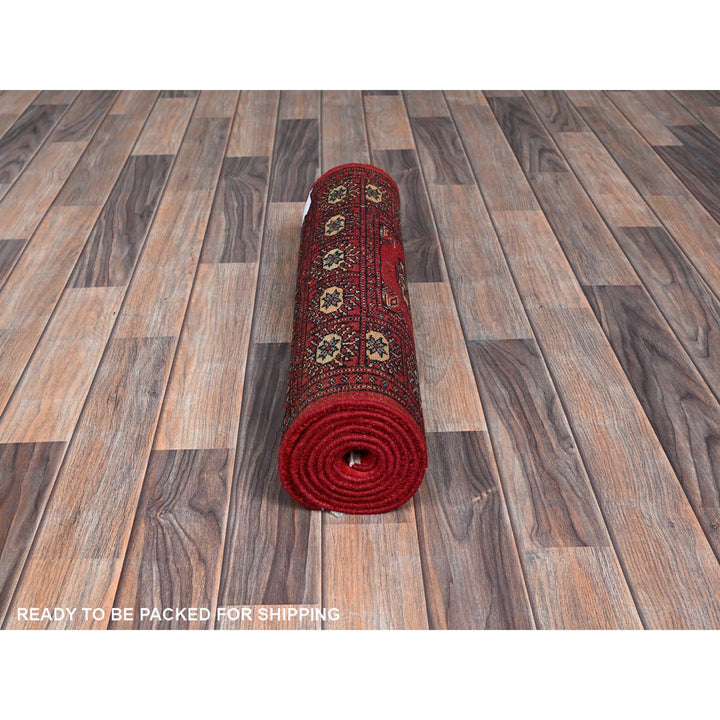 2'2" x 6'6" New Hand Knotted Red Wool Runner Oriental Rug - MOA1021292