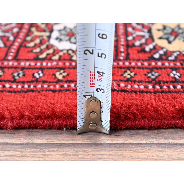 2'2" x 6'6" New Hand Knotted Red Wool Runner Oriental Rug - MOA1021292