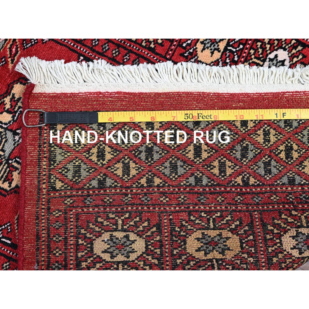 2'2" x 6'6" New Hand Knotted Red Wool Runner Oriental Rug - MOA1021292