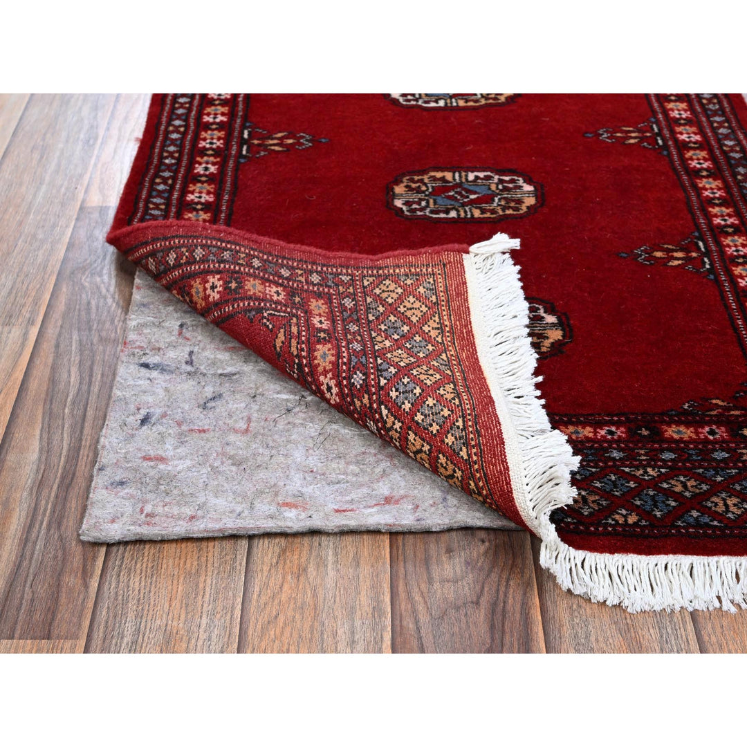2'1" x 6'0" New Hand Knotted Red Wool Runner Oriental Rug - MOA1021293