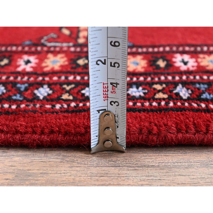 2'1" x 6'0" New Hand Knotted Red Wool Runner Oriental Rug - MOA1021293