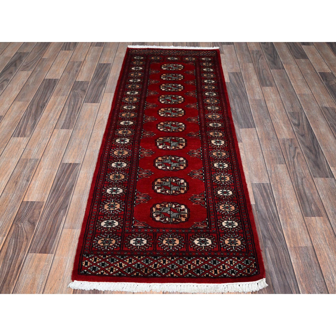2'2" x 5'10" New Hand Knotted Red Wool Runner Oriental Rug - MOA1021294