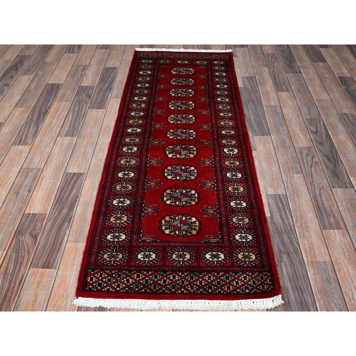 2'2" x 5'10" New Hand Knotted Red Wool Runner Oriental Rug - MOA1021294