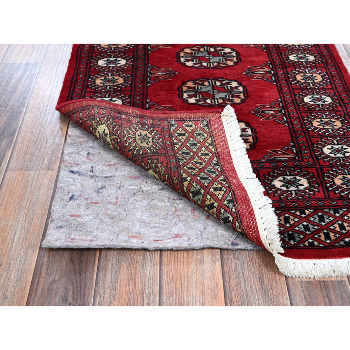 2'2" x 5'10" New Hand Knotted Red Wool Runner Oriental Rug - MOA1021294