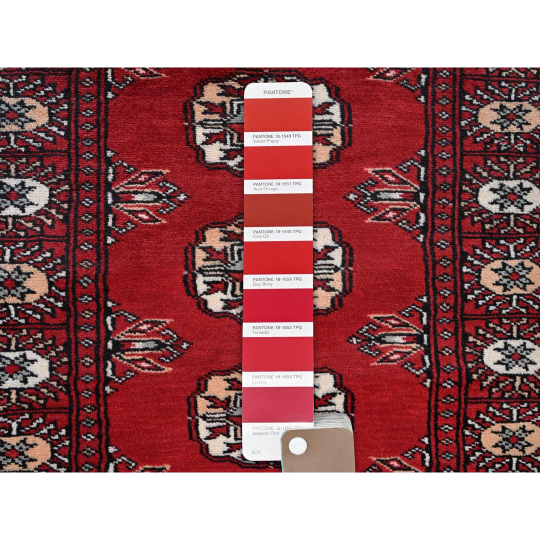 2'2" x 5'10" New Hand Knotted Red Wool Runner Oriental Rug - MOA1021294