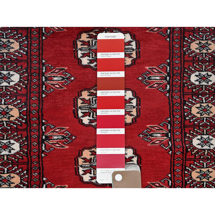 2'2" x 5'10" New Hand Knotted Red Wool Runner Oriental Rug - MOA1021294