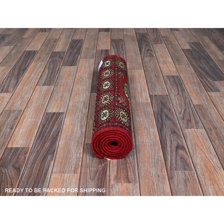 2'2" x 5'10" New Hand Knotted Red Wool Runner Oriental Rug - MOA1021294
