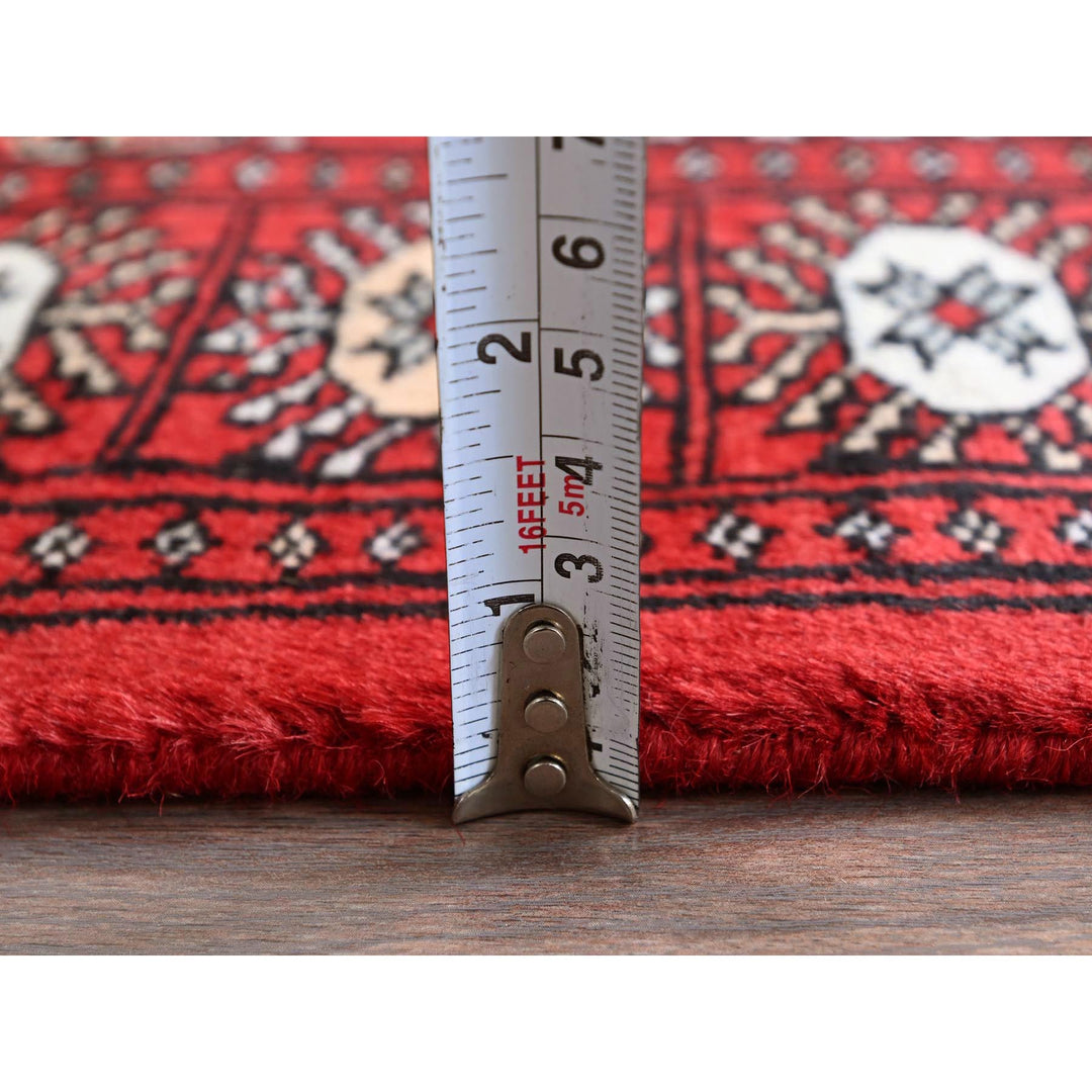 2'2" x 5'10" New Hand Knotted Red Wool Runner Oriental Rug - MOA1021294