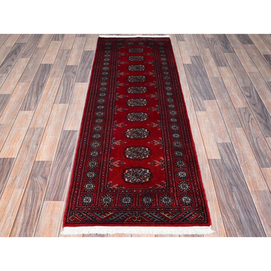 2'0" x 6'0" New Hand Knotted Red Wool Runner Oriental Rug - MOA1021295