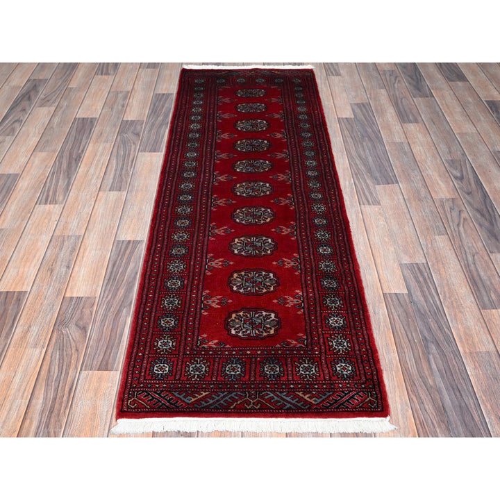 2'0" x 6'0" New Hand Knotted Red Wool Runner Oriental Rug - MOA1021295