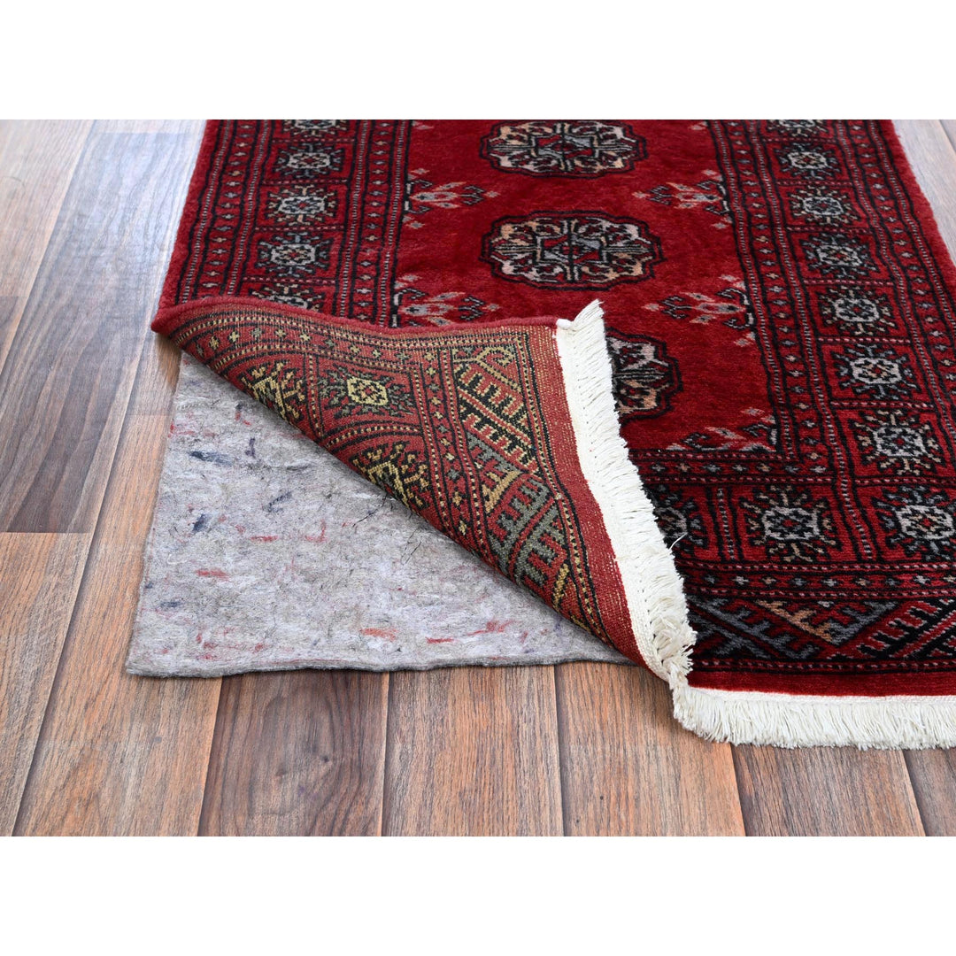 2'0" x 6'0" New Hand Knotted Red Wool Runner Oriental Rug - MOA1021295