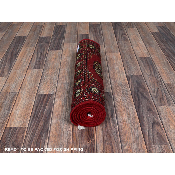2'0" x 6'0" New Hand Knotted Red Wool Runner Oriental Rug - MOA1021295