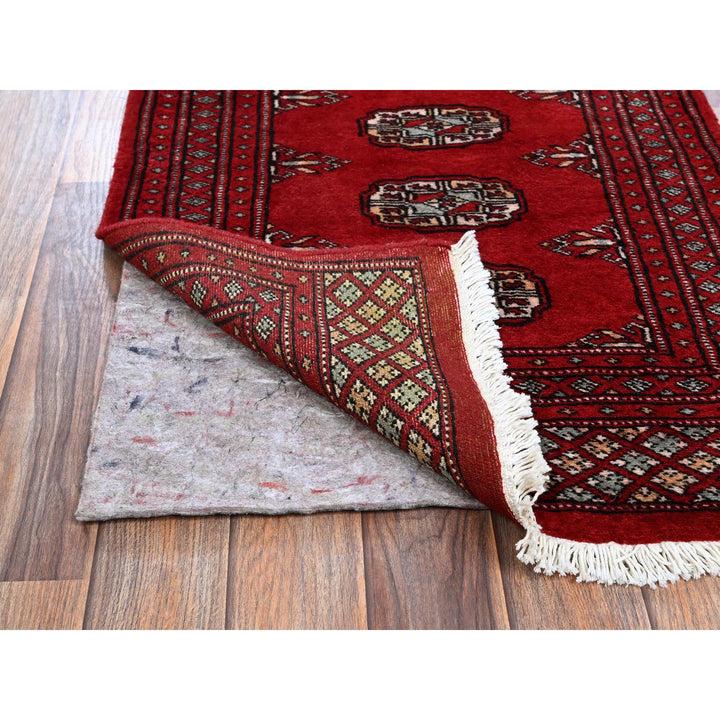 2'2" x 5'8" New Hand Knotted Red Wool Runner Oriental Rug - MOA1021296