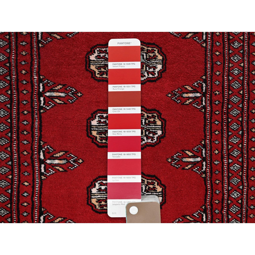 2'2" x 5'8" New Hand Knotted Red Wool Runner Oriental Rug - MOA1021296