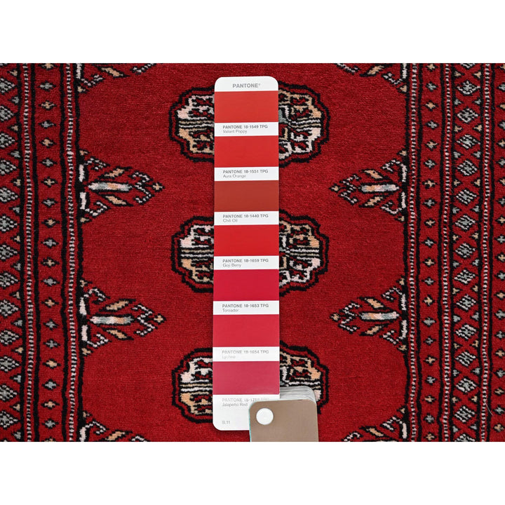 2'2" x 5'8" New Hand Knotted Red Wool Runner Oriental Rug - MOA1021296