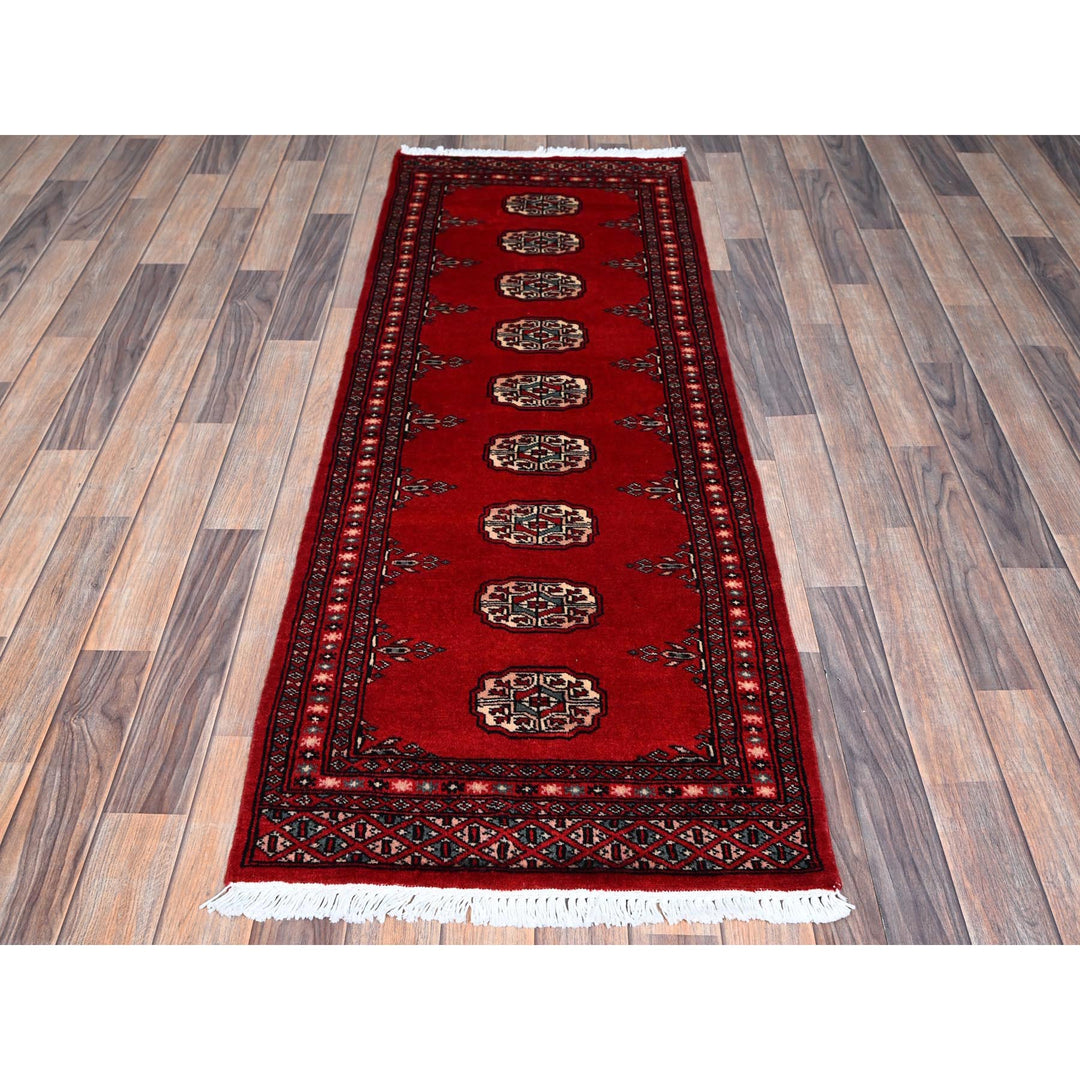 2'2" x 6'0" New Hand Knotted Red Wool Runner Oriental Rug - MOA1021297