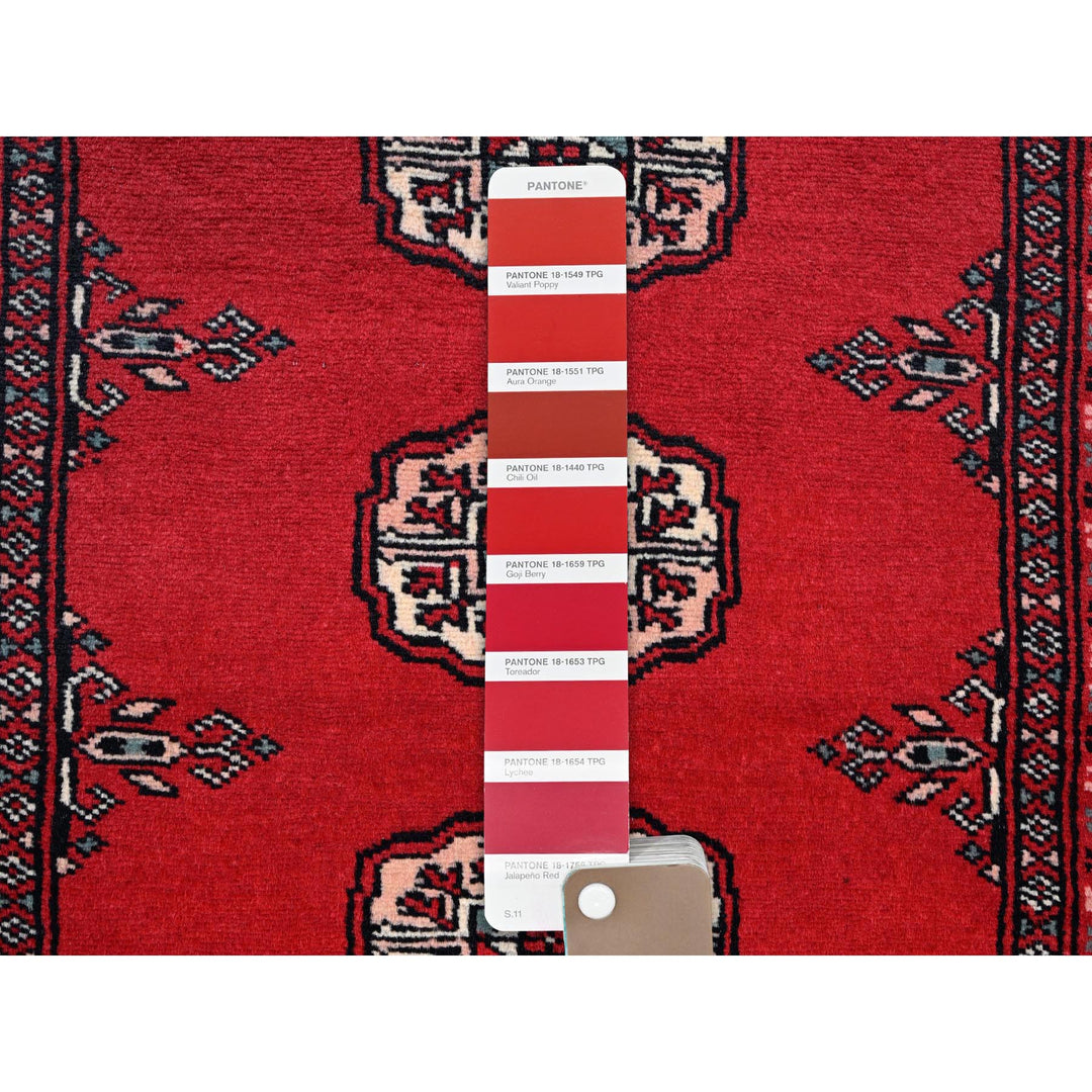 2'2" x 6'0" New Hand Knotted Red Wool Runner Oriental Rug - MOA1021297