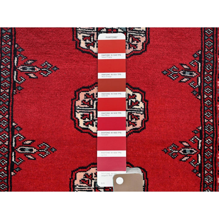2'2" x 6'0" New Hand Knotted Red Wool Runner Oriental Rug - MOA1021297