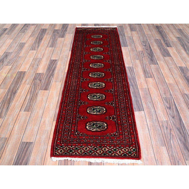 2'0" x 6'2" New Hand Knotted Red Wool Runner Oriental Rug - MOA1021298