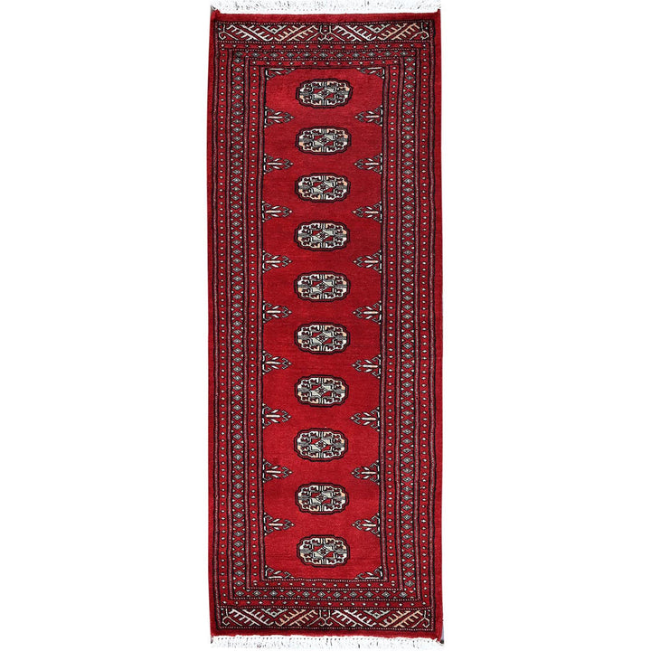 2'0" x 5'6" New Hand Knotted Red Wool Runner Oriental Rug - MOA1021299