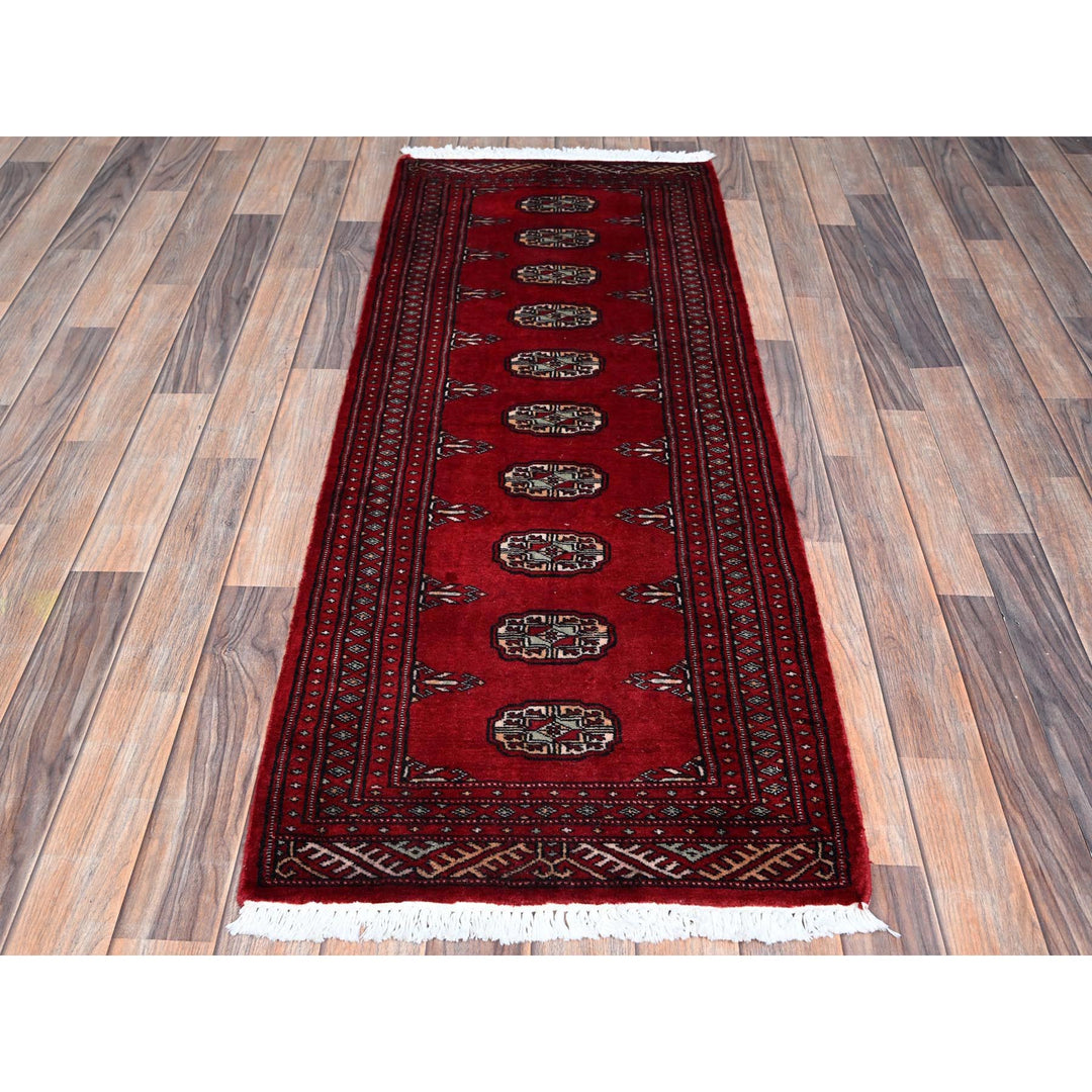 2'0" x 5'6" New Hand Knotted Red Wool Runner Oriental Rug - MOA1021299