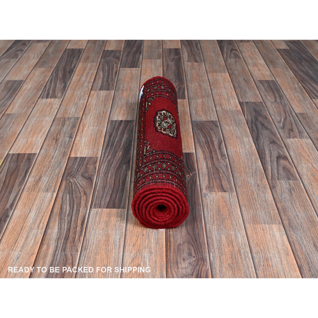2'0" x 5'6" New Hand Knotted Red Wool Runner Oriental Rug - MOA1021299