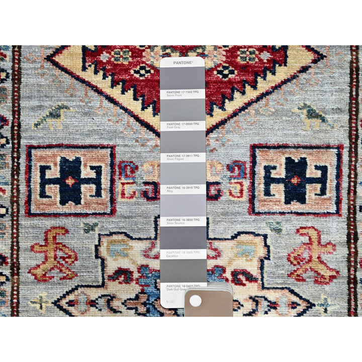 2'8" x 11'9" New Hand Knotted Grey Wool Runner Oriental Rug - MOA102129