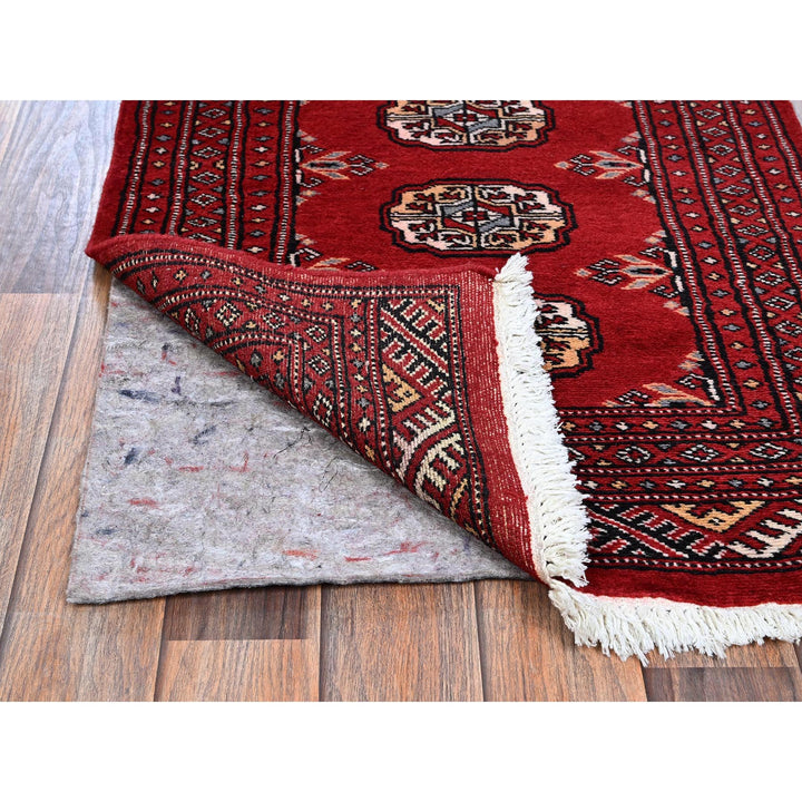 2'1" x 5'11" New Hand Knotted Red Wool Runner Oriental Rug - MOA1021300