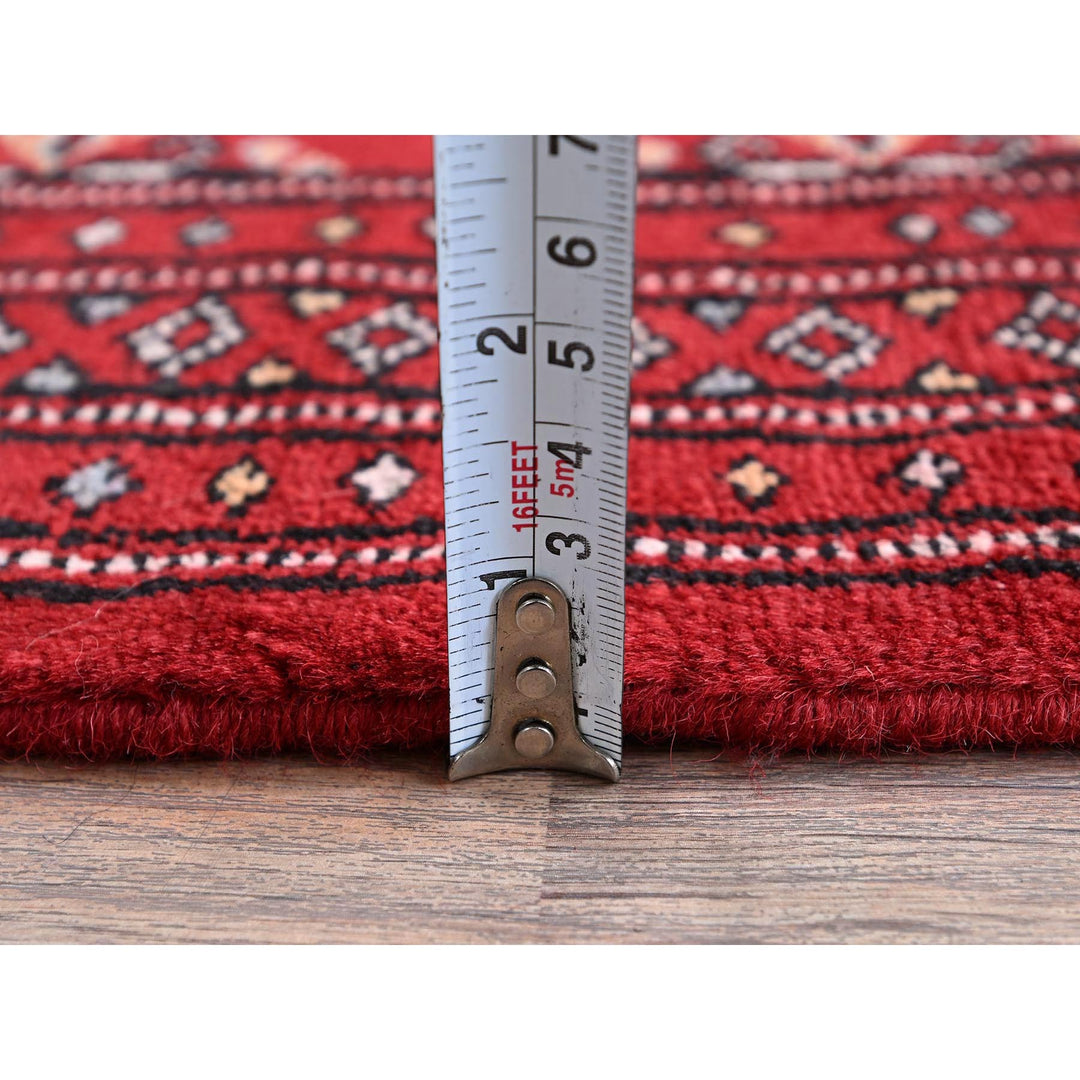 2'1" x 5'11" New Hand Knotted Red Wool Runner Oriental Rug - MOA1021300
