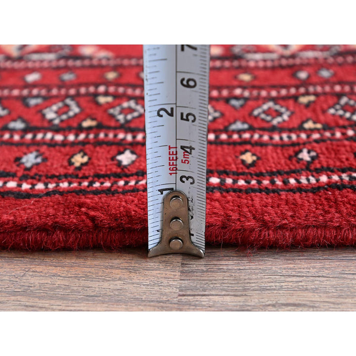 2'1" x 5'11" New Hand Knotted Red Wool Runner Oriental Rug - MOA1021300